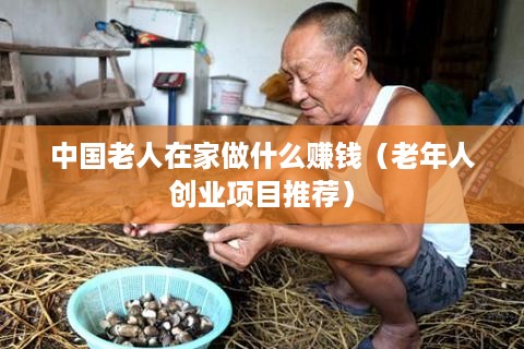 中国老人在家做什么赚钱（老年人创业项目推荐）