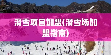 滑雪项目加盟(滑雪场加盟指南)