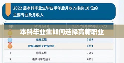 本科毕业生如何选择高薪职业