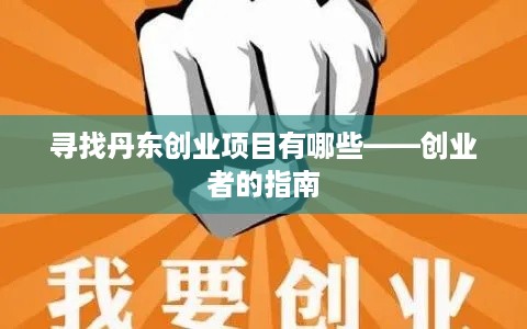 寻找丹东创业项目有哪些——创业者的指南