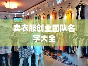 卖衣服创业团队名字大全