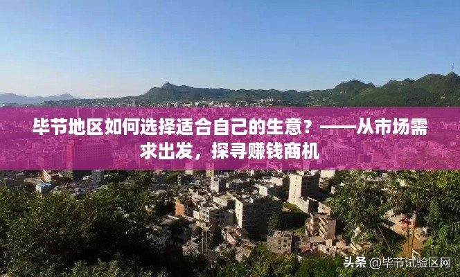 毕节地区如何选择适合自己的生意？——从市场需求出发，探寻赚钱商机