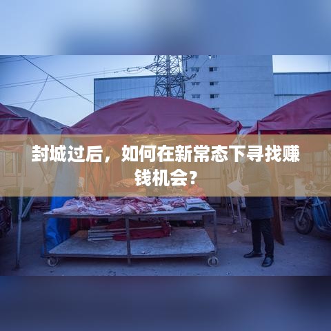 封城过后，如何在新常态下寻找赚钱机会？