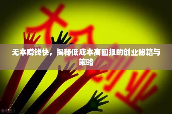 无本赚钱快，揭秘低成本高回报的创业秘籍与策略