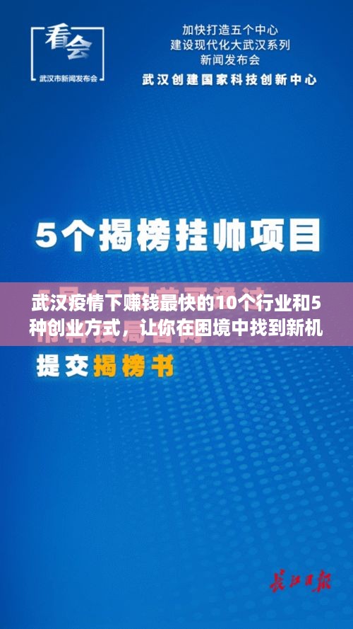 武汉疫情下赚钱最快的10个行业和5种创业方式，让你在困境中找到新机遇！