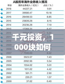 千元投资，1000块如何创造无限可能的收益