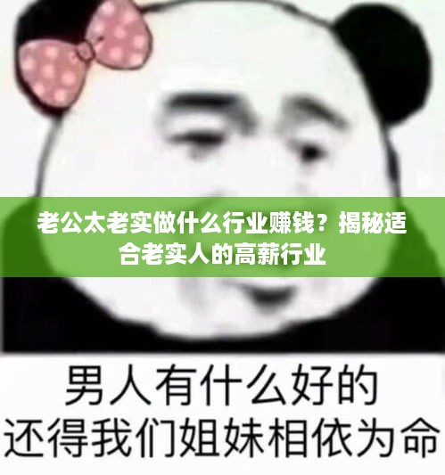 老公太老实做什么行业赚钱？揭秘适合老实人的高薪行业