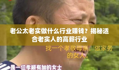 老公太老实做什么行业赚钱？揭秘适合老实人的高薪行业