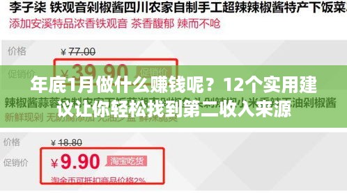 年底1月做什么赚钱呢？12个实用建议让你轻松找到第二收入来源