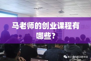 马老师的创业课程有哪些？