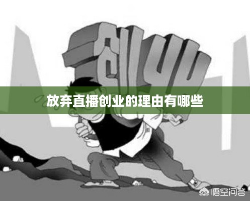 放弃直播创业的理由有哪些