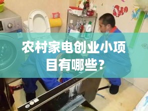 农村家电创业小项目有哪些？