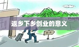 返乡下乡创业的意义