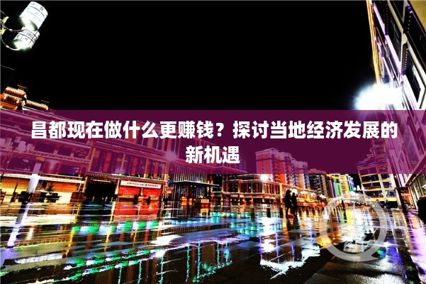 昌都现在做什么更赚钱？探讨当地经济发展的新机遇