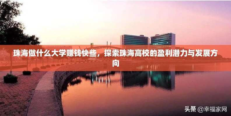 珠海做什么大学赚钱快些，探索珠海高校的盈利潜力与发展方向