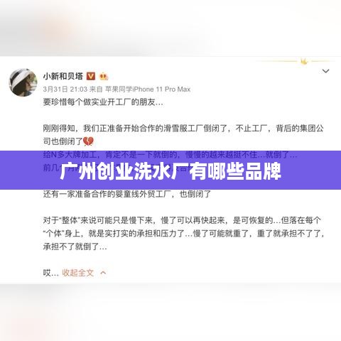 广州创业洗水厂有哪些品牌