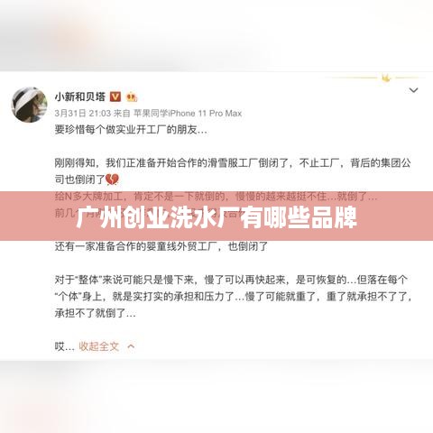 广州创业洗水厂有哪些品牌