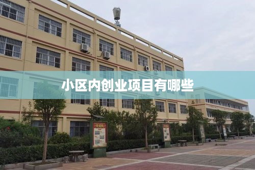 小区内创业项目有哪些