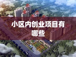 小区内创业项目有哪些