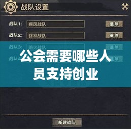 公会需要哪些人员支持创业