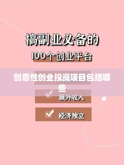 创意性创业投资项目包括哪些