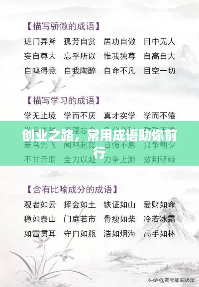 创业之路，常用成语助你前行