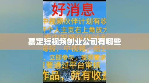 嘉定短视频创业公司有哪些