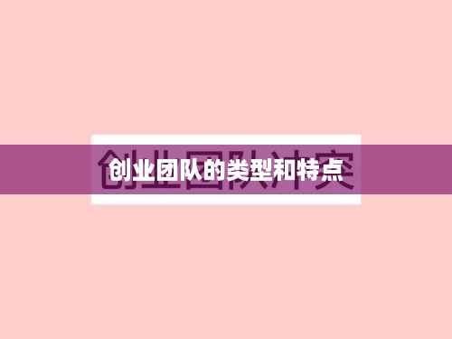 创业团队的类型和特点