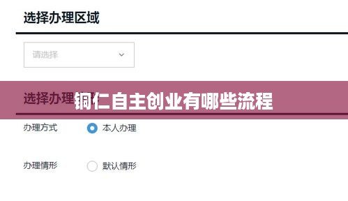 铜仁自主创业有哪些流程