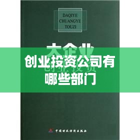 创业投资公司有哪些部门