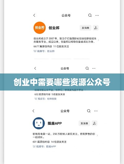 创业中需要哪些资源公众号