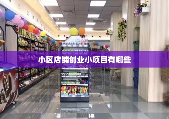 小区店铺创业小项目有哪些