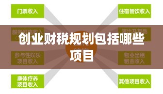 创业财税规划包括哪些项目