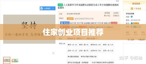 住家创业项目推荐