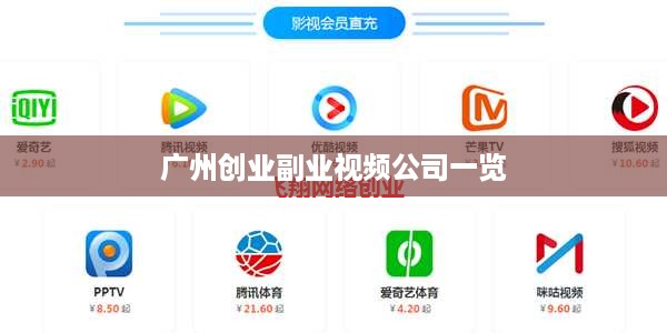 广州创业副业视频公司一览