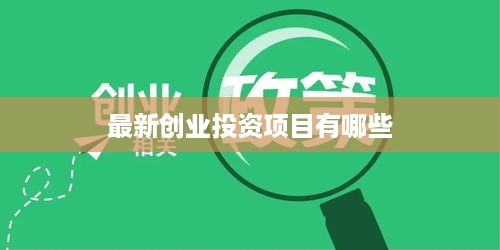 最新创业投资项目有哪些