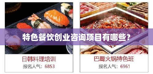 特色餐饮创业咨询项目有哪些？