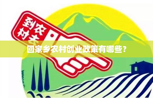 回家乡农村创业政策有哪些？