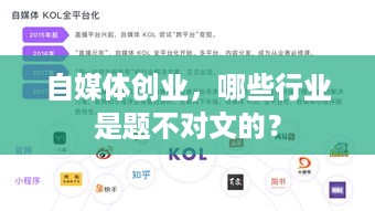 自媒体创业，哪些行业是题不对文的？