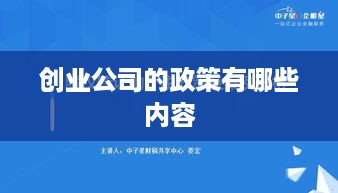 创业公司的政策有哪些内容