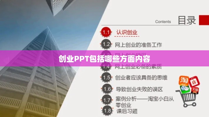 创业PPT包括哪些方面内容