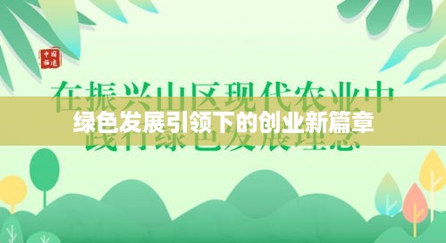 绿色发展引领下的创业新篇章