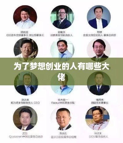 为了梦想创业的人有哪些大佬