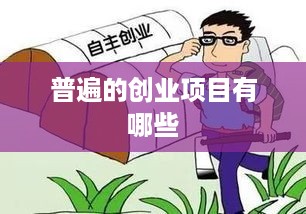 普遍的创业项目有哪些