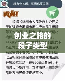 创业之路的段子类型