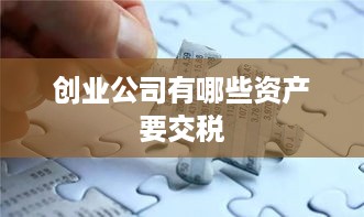 创业公司有哪些资产要交税