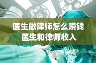 医生做律师怎么赚钱 医生和律师收入