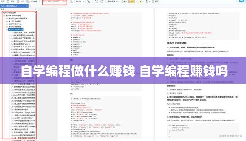 自学编程做什么赚钱 自学编程赚钱吗