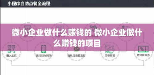 微小企业做什么赚钱的 微小企业做什么赚钱的项目