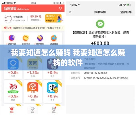我要知道怎么赚钱 我要知道怎么赚钱的软件
